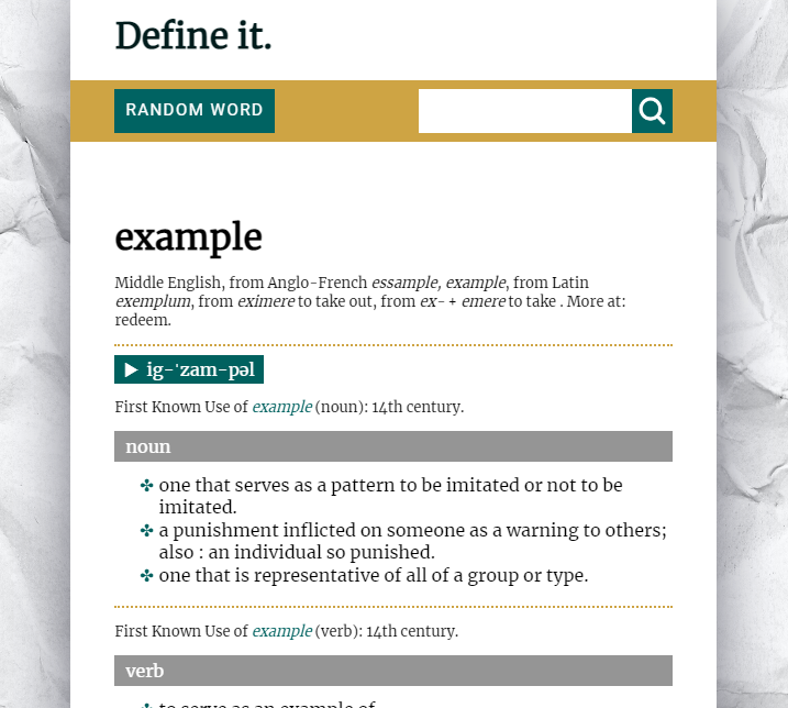 a screenshot of a dictionary app